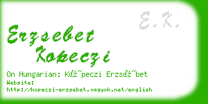 erzsebet kopeczi business card